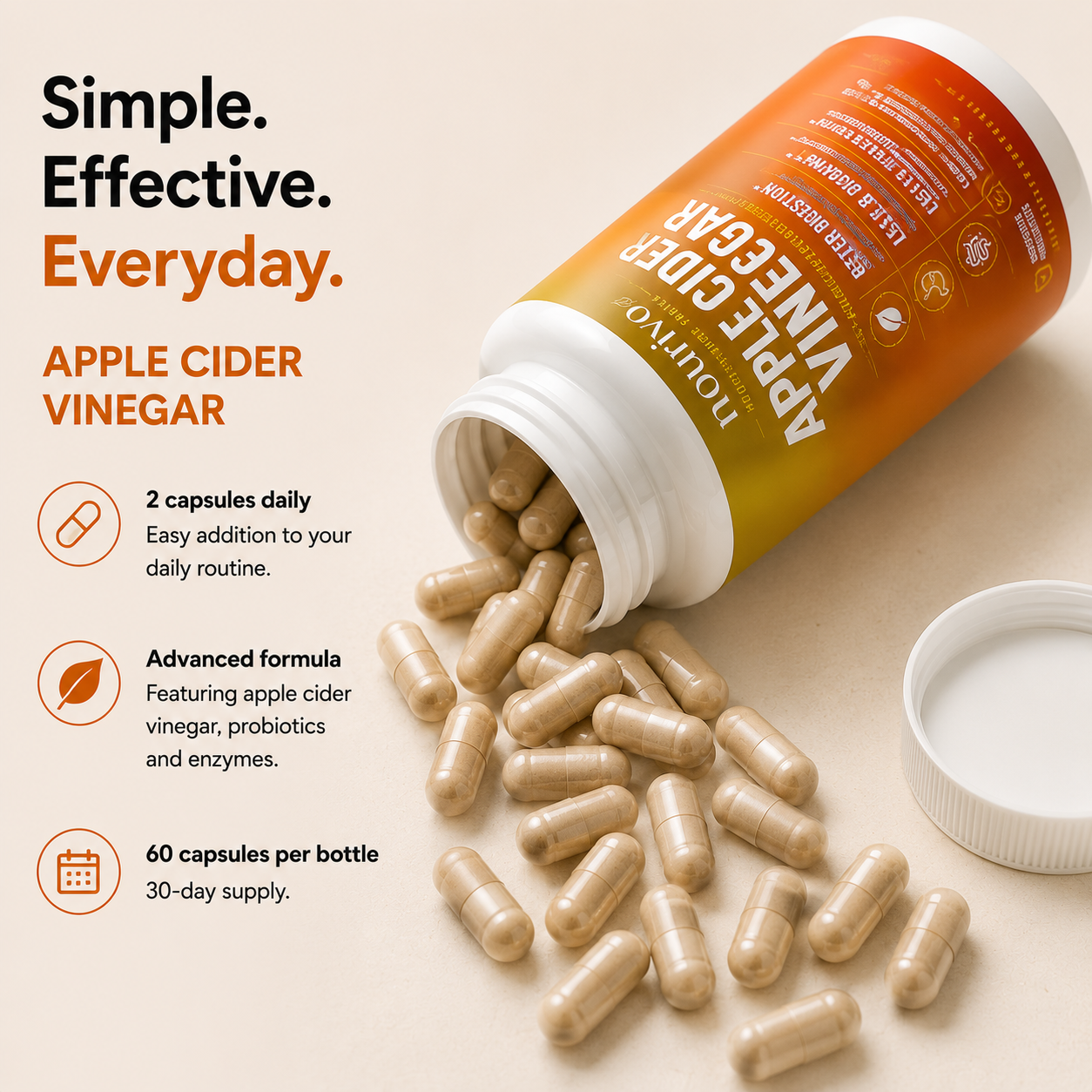 Apple Cider Vinegar Advanced Digestive Support, Gut Health & Wellness Formula