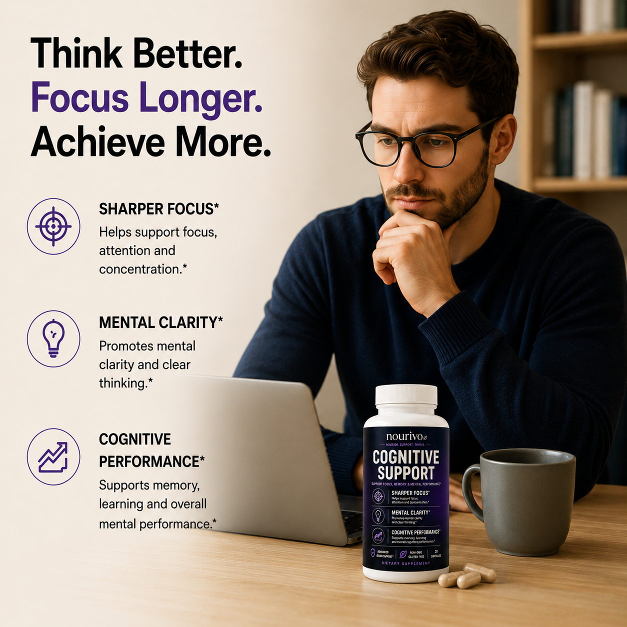 Cognitive Support Advanced Focus, Memory & Mental Performance Formula