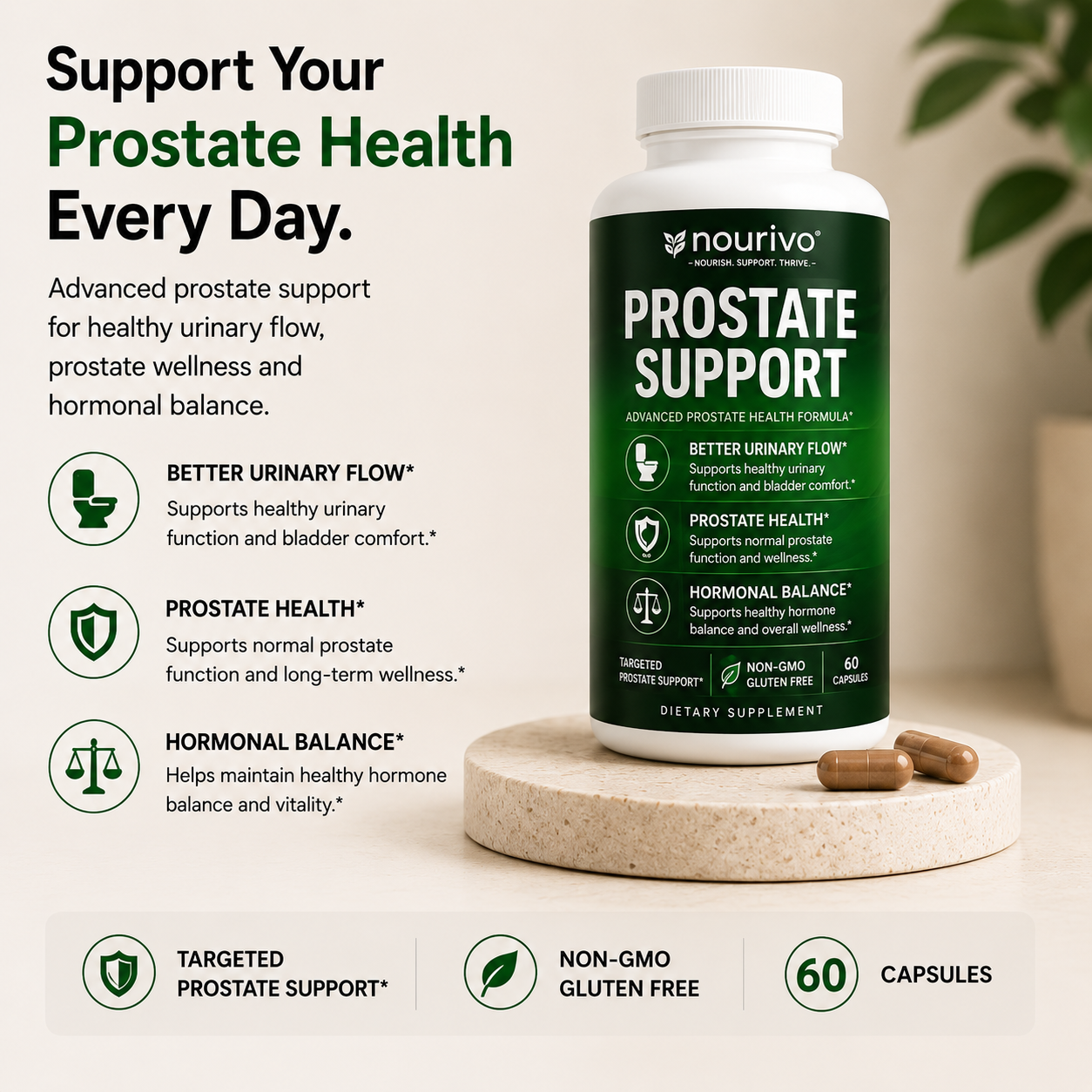 Prostate Support Advanced Prostate Health, Urinary Function & Men's Wellness Formula