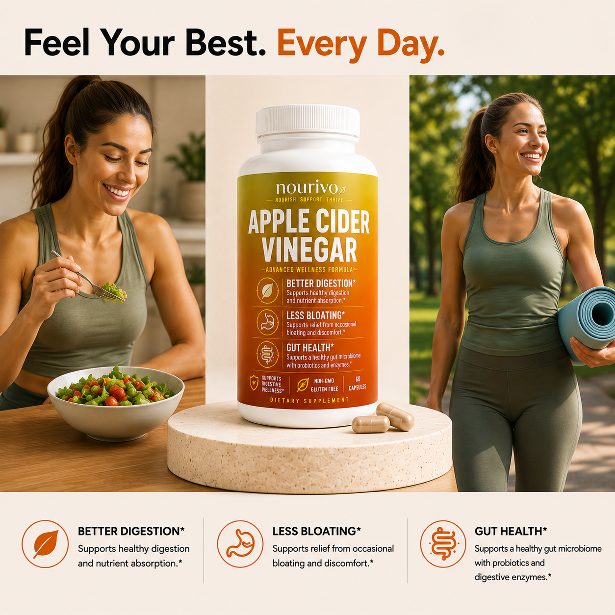 Apple Cider Vinegar Advanced Digestive Support, Gut Health & Wellness Formula