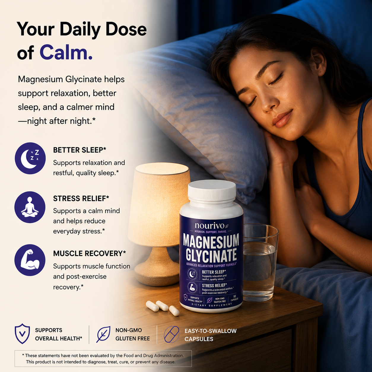 Magnesium Glycinate | High-Absorption Magnesium for Relaxation, Sleep & Muscle Support