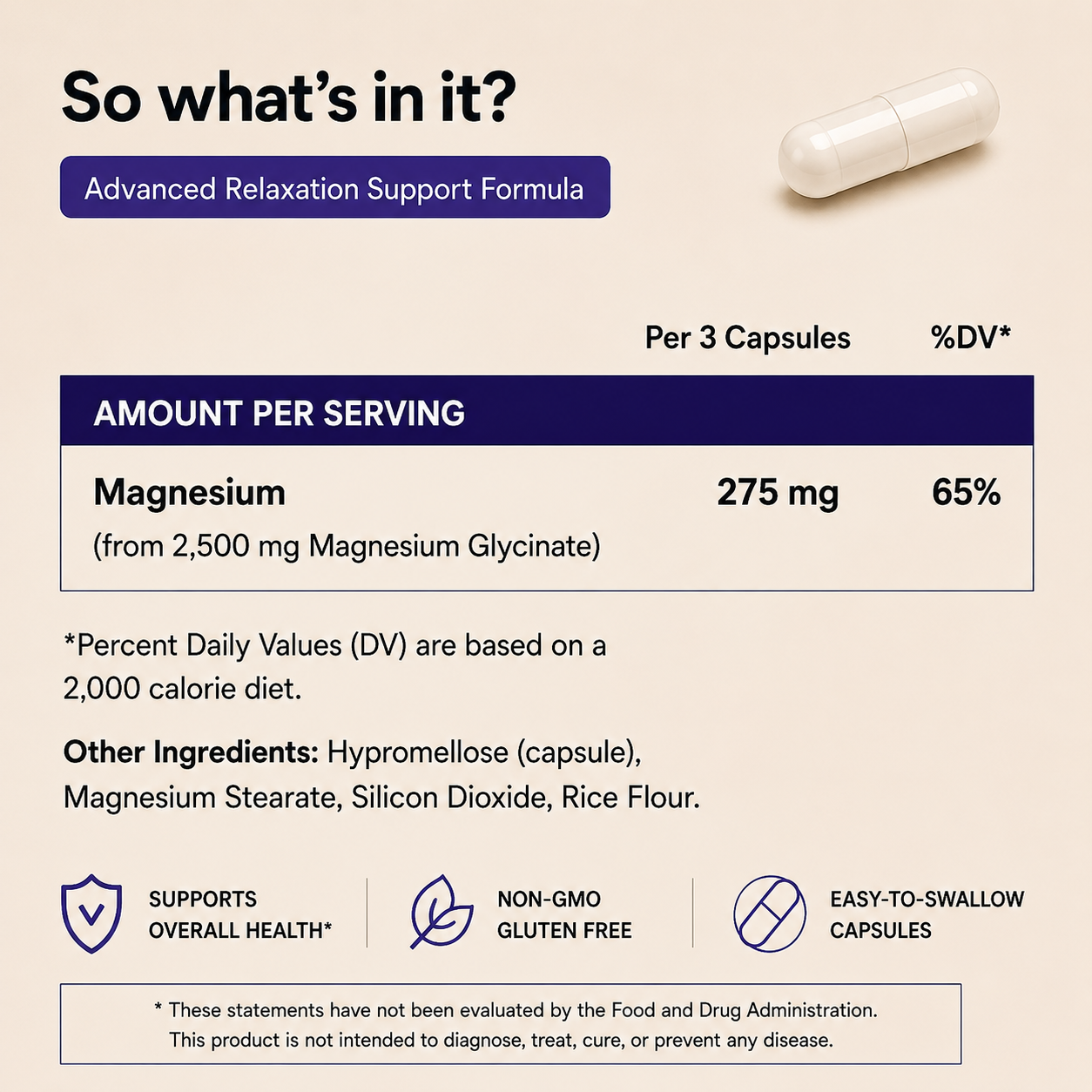 Magnesium Glycinate | High-Absorption Magnesium for Relaxation, Sleep & Muscle Support