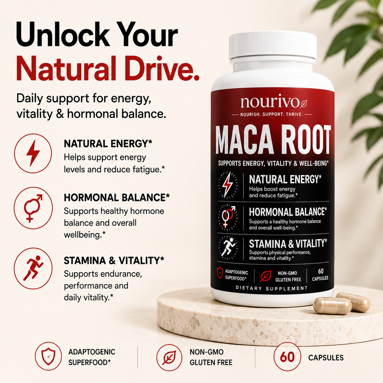 Maca Root Complex | Triple Maca Blend for Energy, Vitality & Hormonal Balance