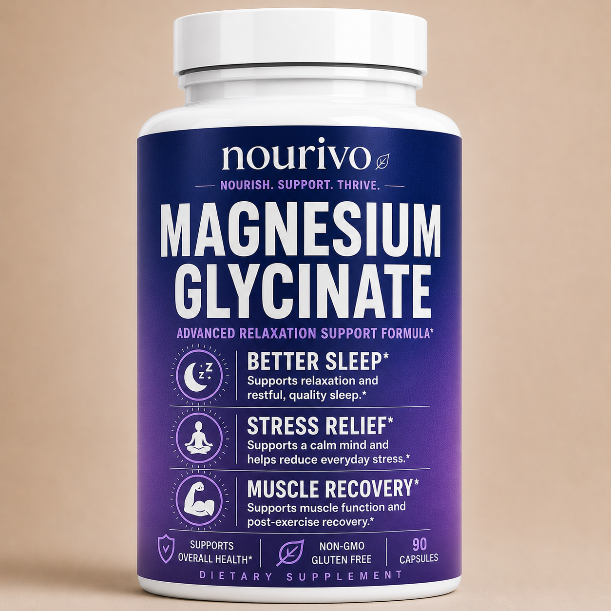 Magnesium Glycinate | High-Absorption Magnesium for Relaxation, Sleep & Muscle Support